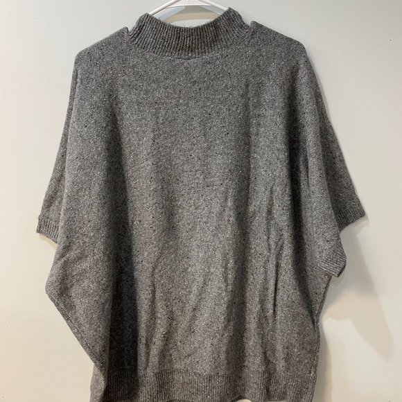Loft Outlet Heather Gray Short Sleeve Sweater, Size Large (NWT) - Picture 4 of 4